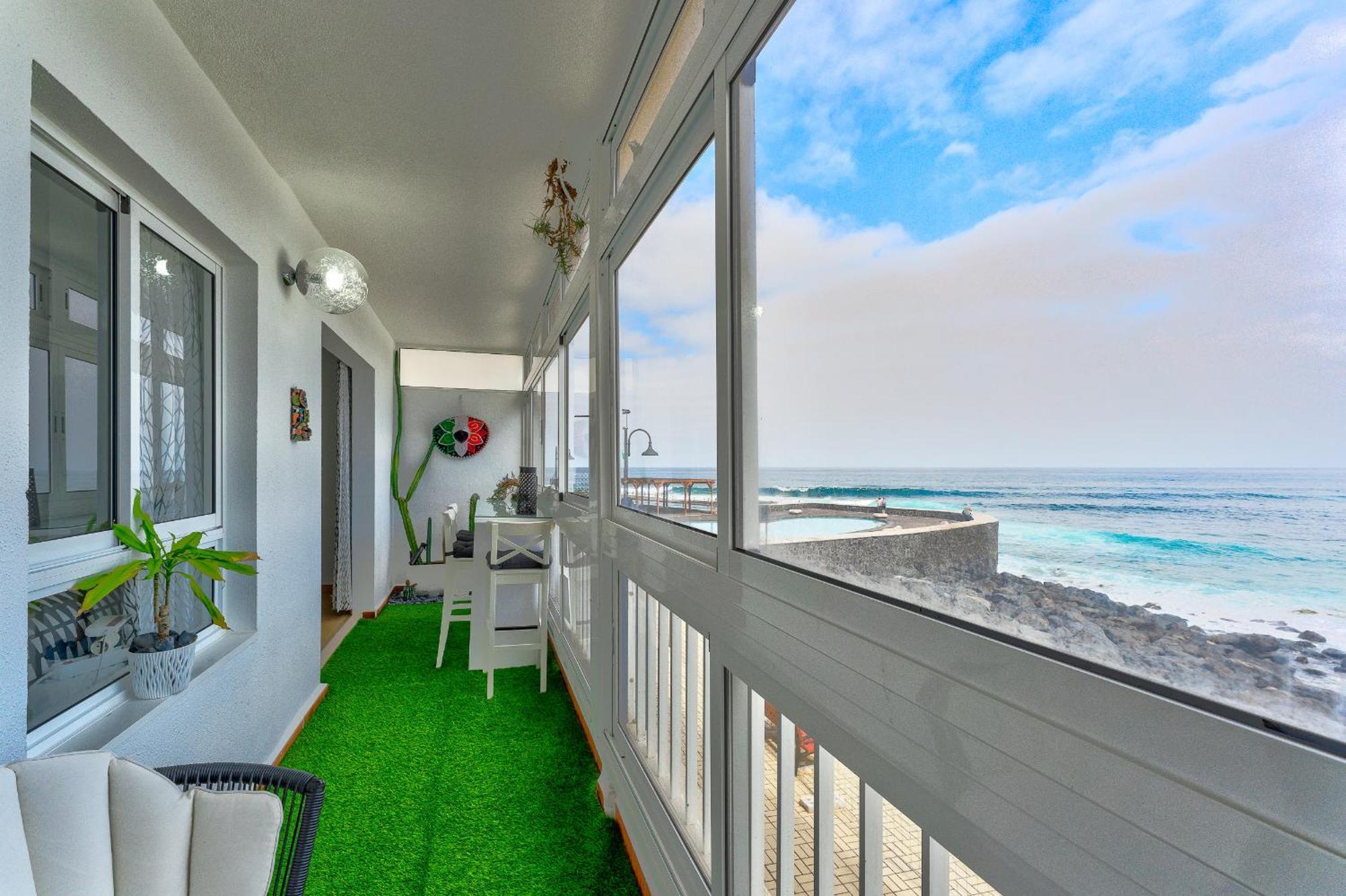 1St Line Sea View 3 Rooms Apartment In Tenerife 92M2 Bajamar  Exterior foto